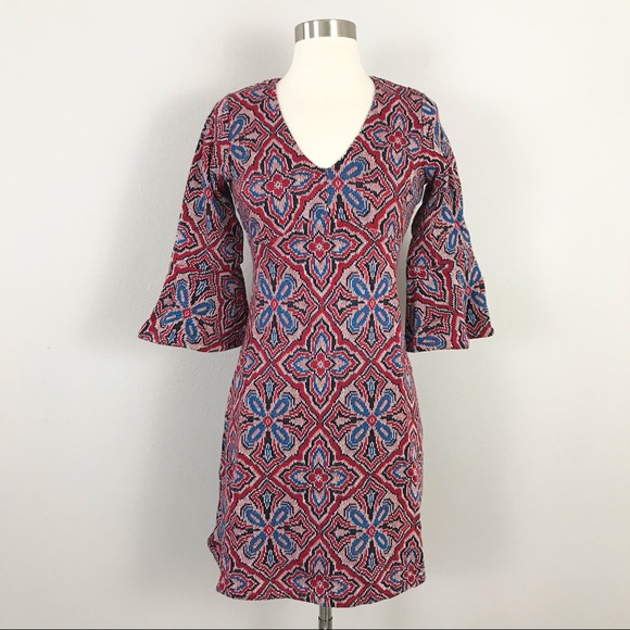Anthropologie Dresses & Skirts - MAEVE Anthropologie XXS Barrie Sweater Dress Bell Sleeve Mod 60s 70s